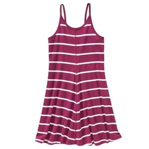 Girls Old Navy Plum Striped Jersey Cami Summer Dress Size Med 8 Large 10/12 NWT